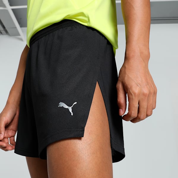 Men's Knit 3" Split Running Shorts, PUMA Black, extralarge-IND